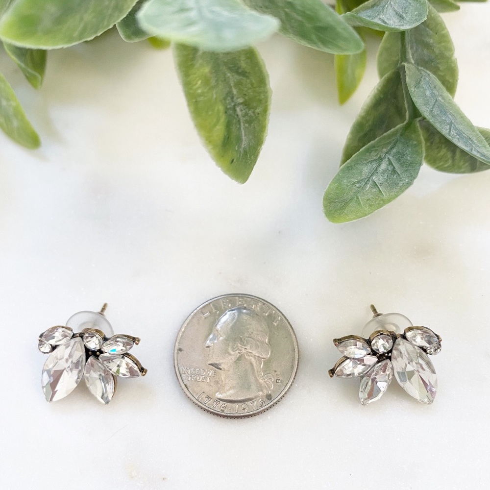 "Lennox" Earrings || Clear Crystal Statement - Picture 7 of 10